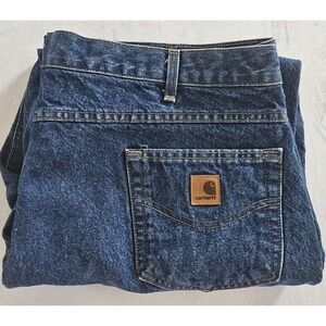 Carhartt Jeans Men's Size 42x29 Blue Relaxed Workwear Carpenter Denim Classic